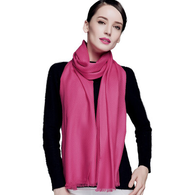 

Baoshengxiang wool scarf lady worsted pineapple texture plain warm wild shawl autumn&winter paragraph w9103 pink