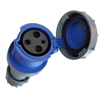

With the TOWE IPS-S363 industrial connector 63A 3-core aviation plug socket industrial coupler IP67 anti-dip
