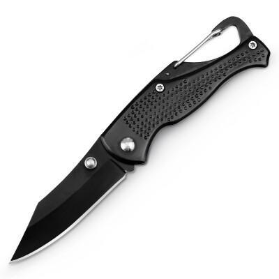 

Paulone BOSIDUN series of stainless steel back clip sharp camping knife outdoor anti-skid folding knife climbing portable knife with climbing buckle 946 black