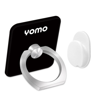 

YOMO original illustrations mobile phone ring brackets / metal finger buckle bracket / anti-drop throwing mobile phone flat bracket for Apple phone / Andrews mobile phone elegant black