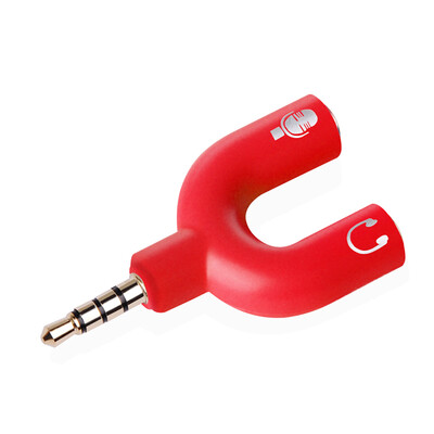 

Ferguson cabos F07602 Notebook Headset Splitter Headset Combo Convert Line Microphone Audio 1 min 2 Adapter Phone Audio Microphone One Minute Red