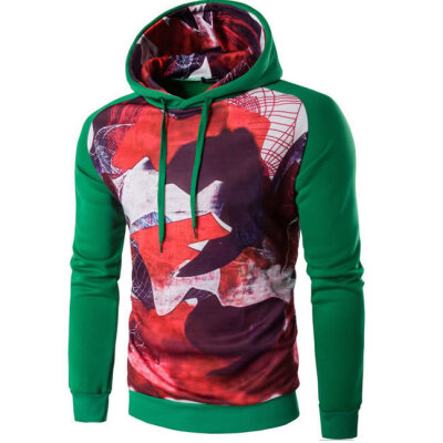 

Mens Printed Pullover Sweatshirt Hoodie