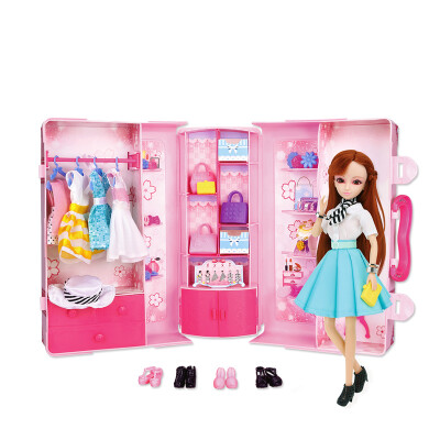 

Le Jil dream star wardrobe Barbie clothes suit gift box girl princess DIY toy house A045