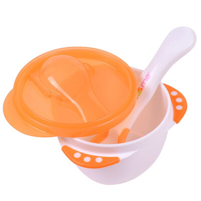 

Kiss me kidsme children practice bowl utensils set with a sense of temperature spoon color random