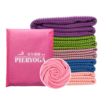 

Pierre Yoga is a dense fiber non-slip particles yoga shop towel deep purple