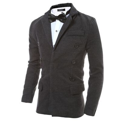 

Men Winter Double Button Windbreaker