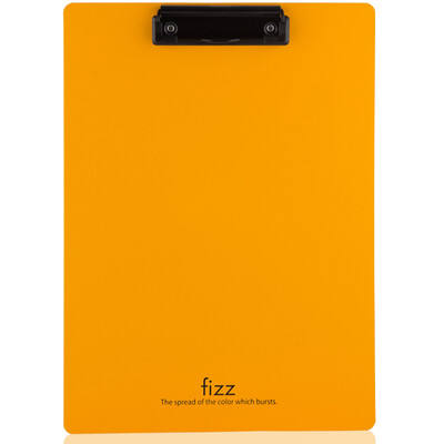 

Wide GuangBo high-quality A4 thick PP writing board clip folder board Feizi orange A6383
