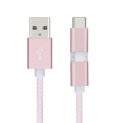 

MOMAX MOMAX elite two-in-one mobile phone data cable / charge line Andrews Micro / Type-C interface 1 meter rose gold for millet 5 / music / Huawei P9