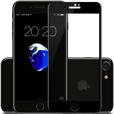 

Pizza Apple iphone7 tempered film Apple 7 full-screen full-cover 3D soft-side curved glass mobile phone film 4.7 inches black