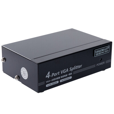 

Shanze (SAMZHE) HV-804W VGA-сплиттер 4 порта (250MHZ) в четыре видеовыхода высокой четкости один четыре компьютера TV 1 минута 4/1 перетащить 4 / делитель