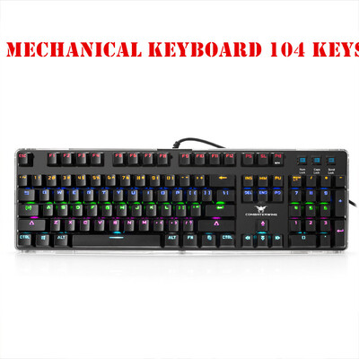 

Backlit Gaming Genuine Mechanical Keyboard Anti-ghosting Luminous Metal Wired Keyboard