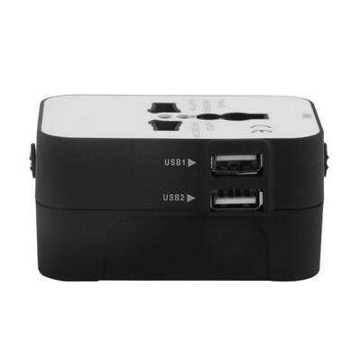 

Executive EO CS-002S black&white travel abroad conversion socket dual USB charging plug