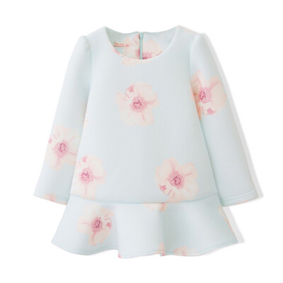 

Flossie Flordeer French girl children's clothing space cotton printed dress F6009 blue 140