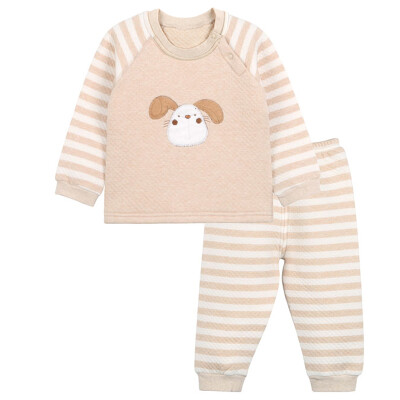 

Xin Song baby color cotton warm sets of sets of newborns autumn and winter warm color cotton underwear jacket pants suit shallow card puppy D055D66