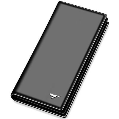

Seven Wolves Wallets Men's Long Heads Cowhide Leather Wallet Men's Wallets Business Young Dolls Men's Dolls 3A0813164-01 Black