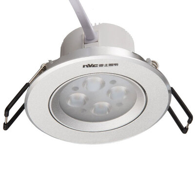 

NVC LED Spotlight Adjustable Angle Ceiling Spotlight E-NLED164D Sand Silver Warm Light 3W