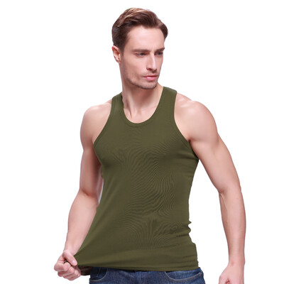 

Snow men&39s vest pure color cotton body vest men four seasons fashion underwear shirt green X-600111 XXXL 185