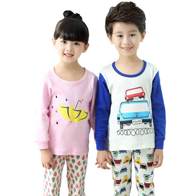 

Antarctic Nanjiren children&39s underwear boys&girls base base Qiqiu Qiuku pajamas cotton wool suit cool car 120