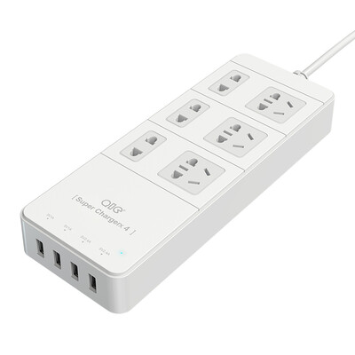 

QIC TP4A4U-WH 4-bit 15 m socket lightning protection surge 4-port USB plug-in board plug insert wiring board drag board white