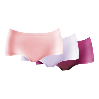 

The United States&Ya Ting 3 ladies underwear Seamless sexy light pure color pure cotton crotch underwear female cherry powder dream purple Bordeaux red  code