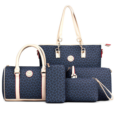 

Meng Na Mi Lu Five Sets Portable Shoulder Wrinkled Wallet Multifunctional large capacity