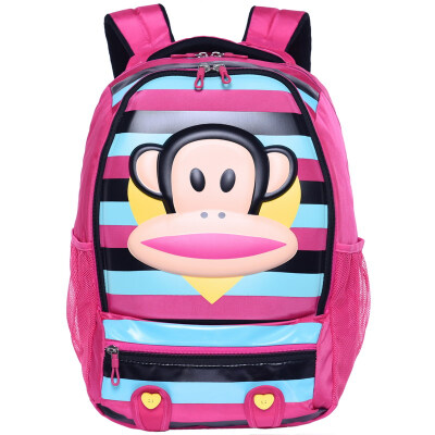 

Mouth monkey Paul Frank children&39s school bag primary school student bag female leisure simple fashion backpack bag PKY2089B rose