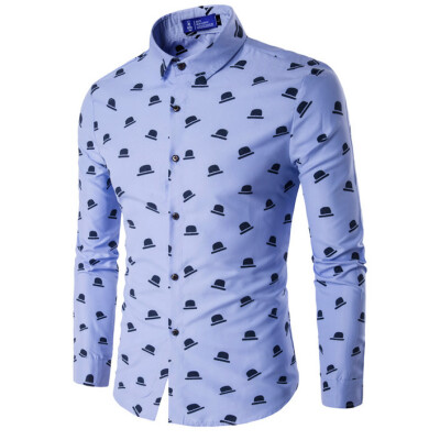 

Men Cotton Hat Printed Long Sleeves Shirt