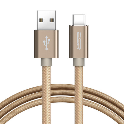 

(ESR) Тип-C кабель для передачи данных USB2.0 Эндрюс мобильный телефон зарядная линия для Huawei P9 / слава V8 / просо 5s / музыка как / Meizu PRO5 тканая секция - шампанское золото