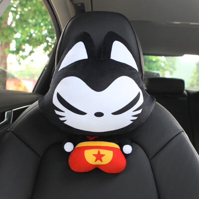 

[Супермаркет] Jingdong тянуть кота (ZhuaiMao) мультфильм автомобиля подголовник защита автомобиля подушка шеи подушка шеи плед шить модели M16-QCJP-002 Пара черный