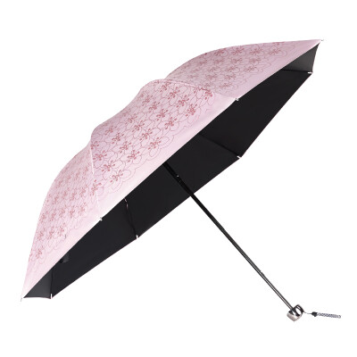 

【Jingdong Supermarket】 Sun City (SUN CITY) black rubber silver flower umbrella three fold sun umbrella sunny umbrella CX1615 Roland violet