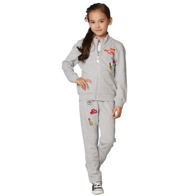 

JJLKIDS Partner Club Kids Girls' Kids Children's Trousers Leisure Sports Trousers Pants Two-piece Set GCZ61039 Hemp 150