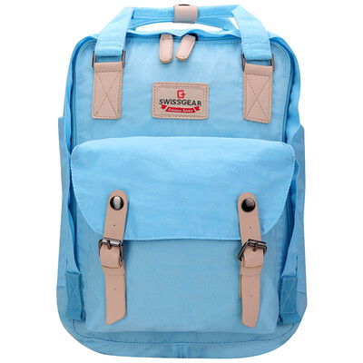 

SWISSGEAR Shoulder Bag Business Casual Shoulder Bag iPad Bag Male Female Student Bag Fashion Travel Bag Korean Academy Wind Backpack SA-9860 Light Blue