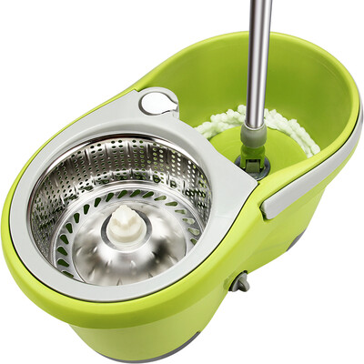

Happy Cat KLM Dual Drive Rotary Mop Barrel Hand Crush Good God Towed Stainless Steel Basket Mop Punch Cloth A45