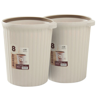 

【Jingdong Supermarket】 Shun Mei Trash Can 12L Round Plastic Trash Can Round Basket Paper Box Simple Household Sanitary Warehouses Two-pack SM-4817