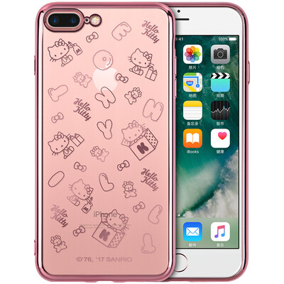 

You Plus HelloKitty Series iphone8 7Plus phone case case Apple 8 7Plus phone sets plating thin shatter-resistant soft shell letters Katie
