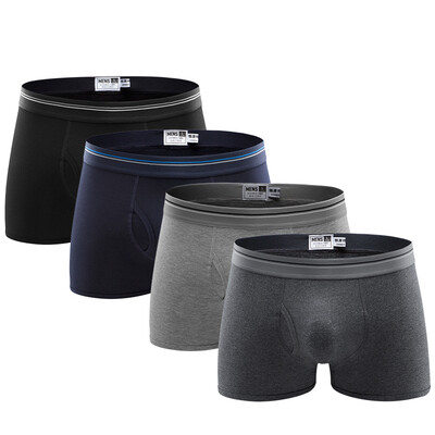 

Heng Yuen Cheung men&39s underwear long stretch elastic cotton business flat angle underwear simple&comfortable waist color mixed with four pieces of a combination of 185110