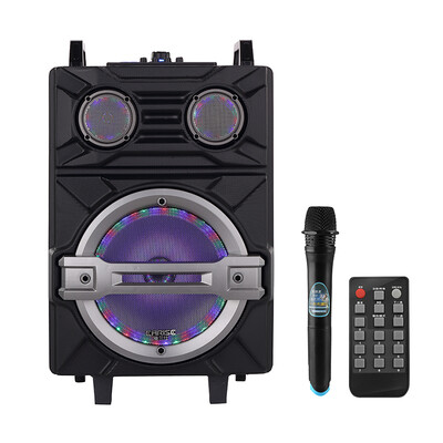 

Yalan Shi EARISE V50 waterproof LED lights with Bluetooth outdoor portable speakers wireless remote control microphone loudspeaker high-power square dance rod audio black