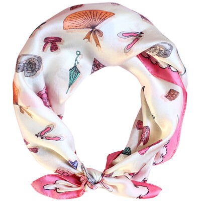 

Lan Shiyu LANSHIYU silk small square women mulberry small handkerchief stewardess scarf No 3 color