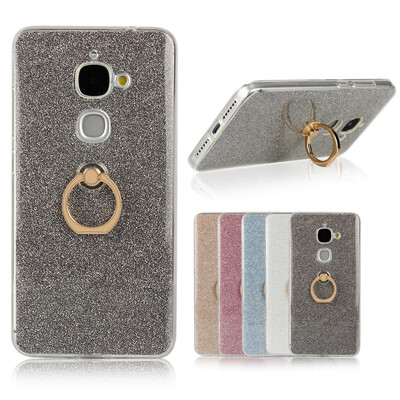 

MOONCASE 2 in 1 Glitter Bling Prints Flexible Soft TPU Protective Case Cover with Ring Holder Kickstand for Letv Le 2 X620