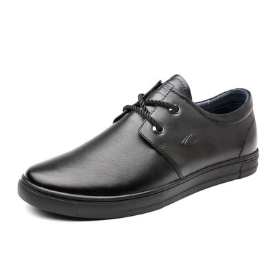 

Camel active (Camel Active) embossed leather cowhide round tie wear-resistant men's shoes simple simple color comfortable wild daily casual shoes black 44
