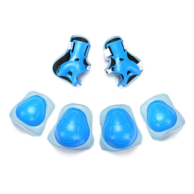 

Pudding Special PrVIT Ice Skates Детский велосипедный колесный конькобежный коленный локоть Palmetce Six Set Combination Защита наземных мин (синий) P-3235