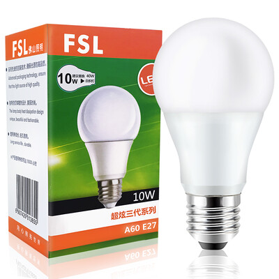 

Супермаркет] [Jingdong FSL (FSL) Светодиодные лампы 10Вт энергии энергосберегающие лампы E27 3000K теплый белый серебряный ослепля