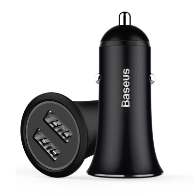 

Baseus 34A Dual USB Car Charger For iPhone 8 Samsung S9 Xiaomi Fast Car Phone Charger Smart Auto USB Car-Charger with LED Light