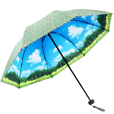 

【Jingdong Supermarket】 Paradise Umbrella (UPF50 +) Double Belt Vinyl Vintage Flower Triangle Sun umbrella Umbrella 31819E Pink