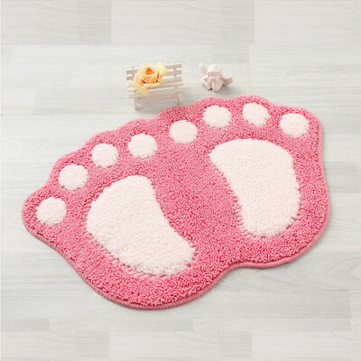 

Suarte cute ankle super soft mat bathroom bathroom door mat anti-slip mat soft absorbent machine washable 4867cm pink