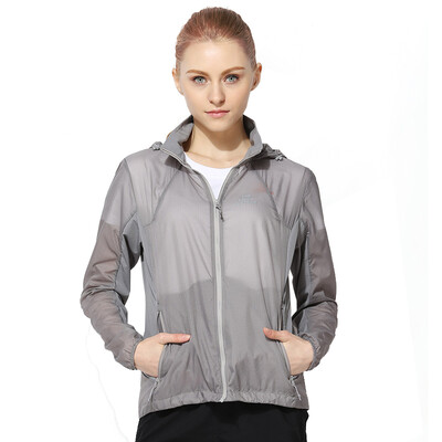 

TFO outdoor windbreaker light and breathable long-sleeved comfortable comfort on the shelves of skin windbreaker 633603 female silver gray XL