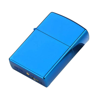 

MyMei Novelty Electronic Cigarette Lighter Usb Rechargeable Windproof Pocket Double Pulse Arc ultra-thin Metal Flameless Lighters