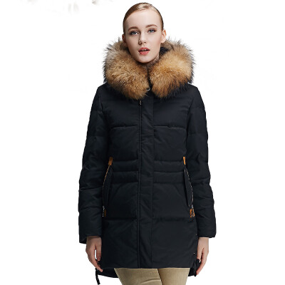 

Pierre Cardin 23C3630 Women's fashion raccoon hair in the long paragraph down jacket black  (165