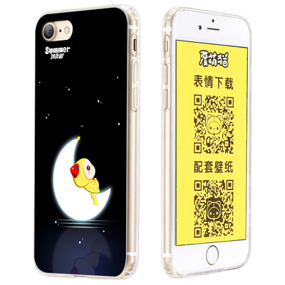 

St Dewey SENDIO Apple 7 Blu-ray phone shell protective shell iPhone7 phone case protective cover silicone anti-drop light Xia Meng cat series waiting for love