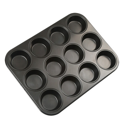 

Jie Kai Nuo Ma Fen Paper Cup Cake Mold 12 Cylindrical Carbon Steel Non-stick Coating Mold Baking Tools Feeding Paper Cup Plus Mold Milling Good Size